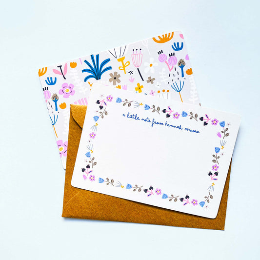 Quirky Florals - Personalised notecards