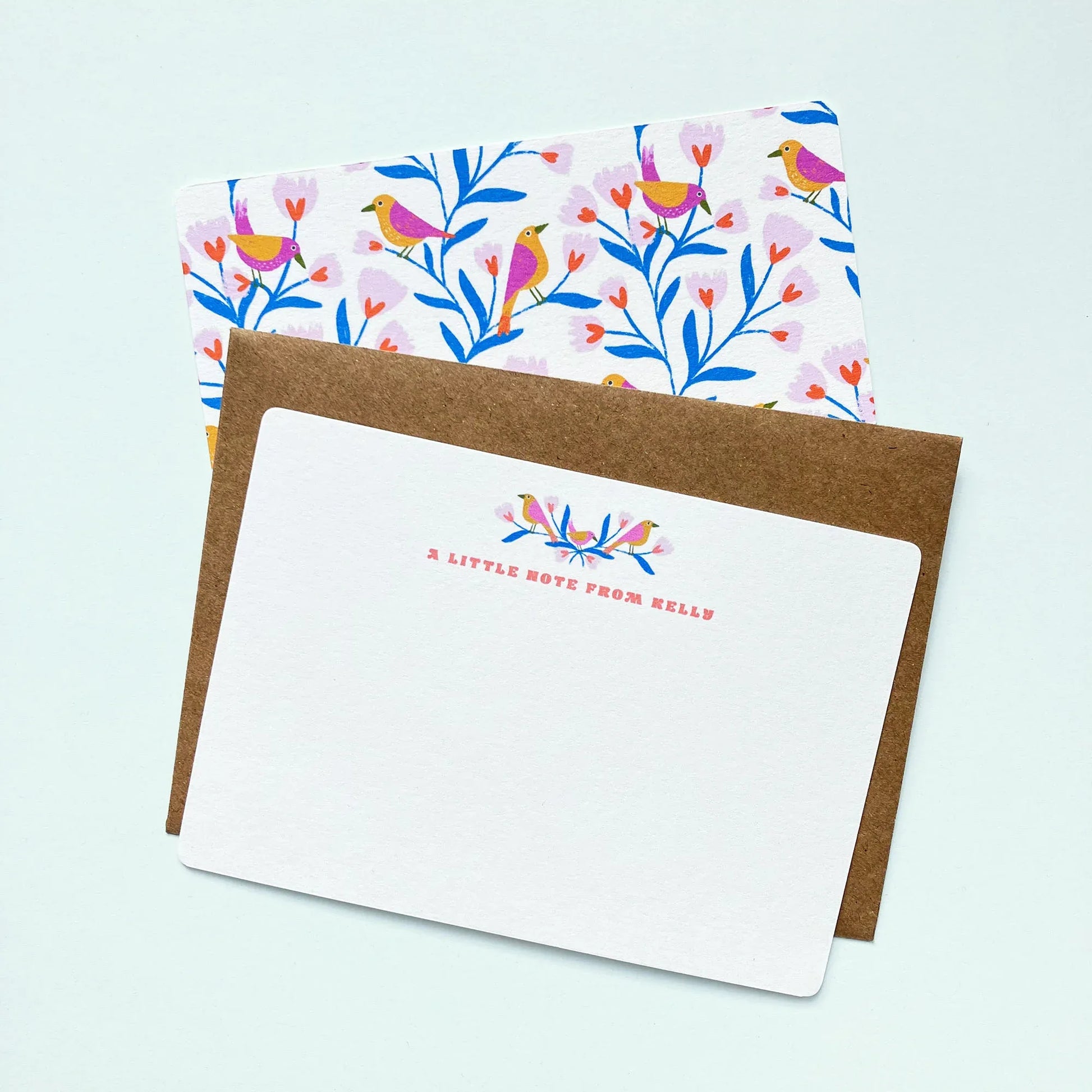 Personalised Notecards - Birds In Branches - Patterns&Doodles