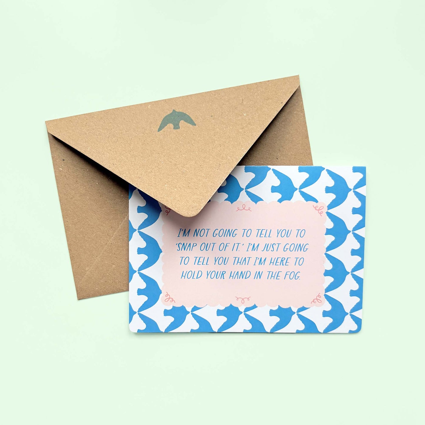 I am here to hold your hand - Emotional Support Card