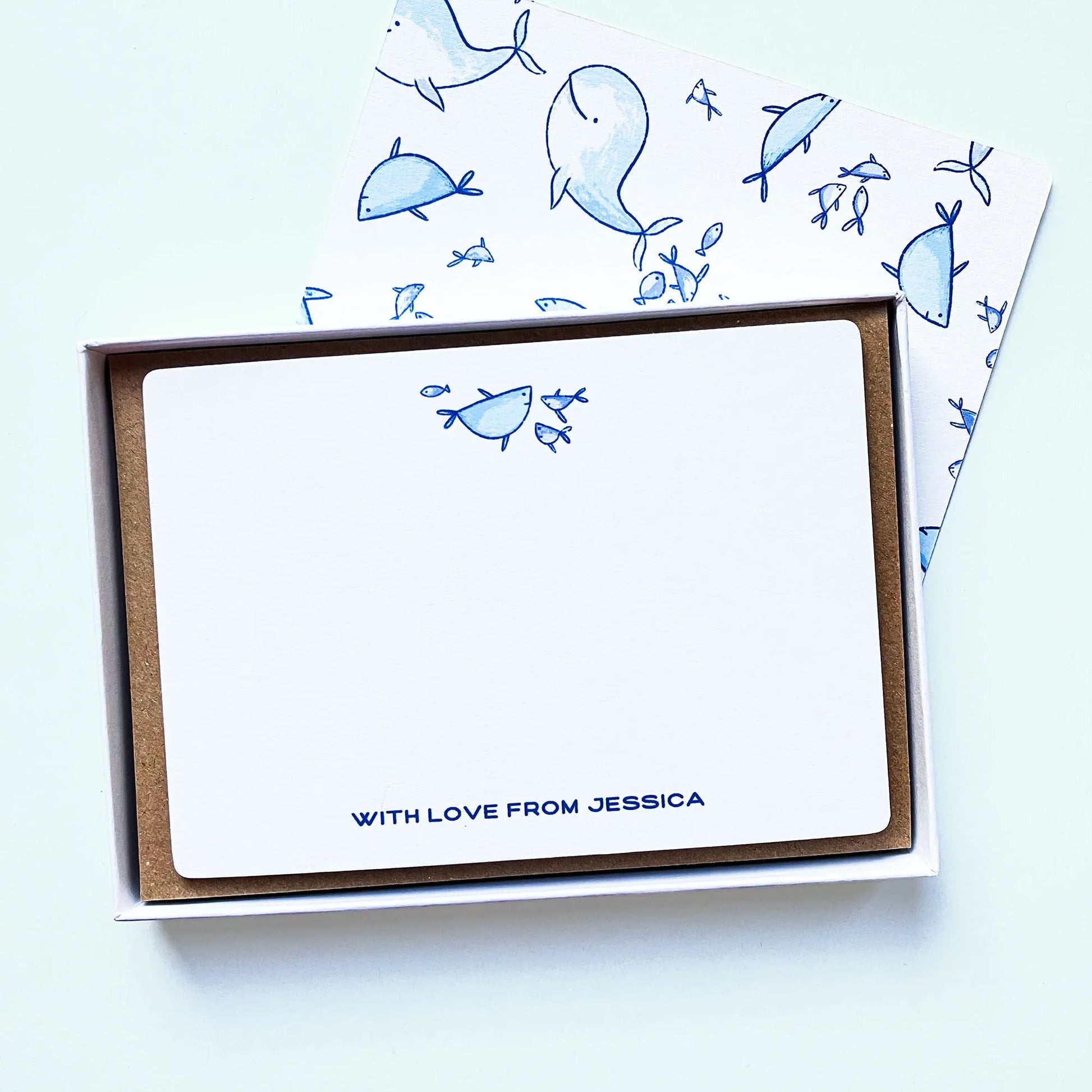 Personalised Notecards - Ocean Life - Patterns&Doodles