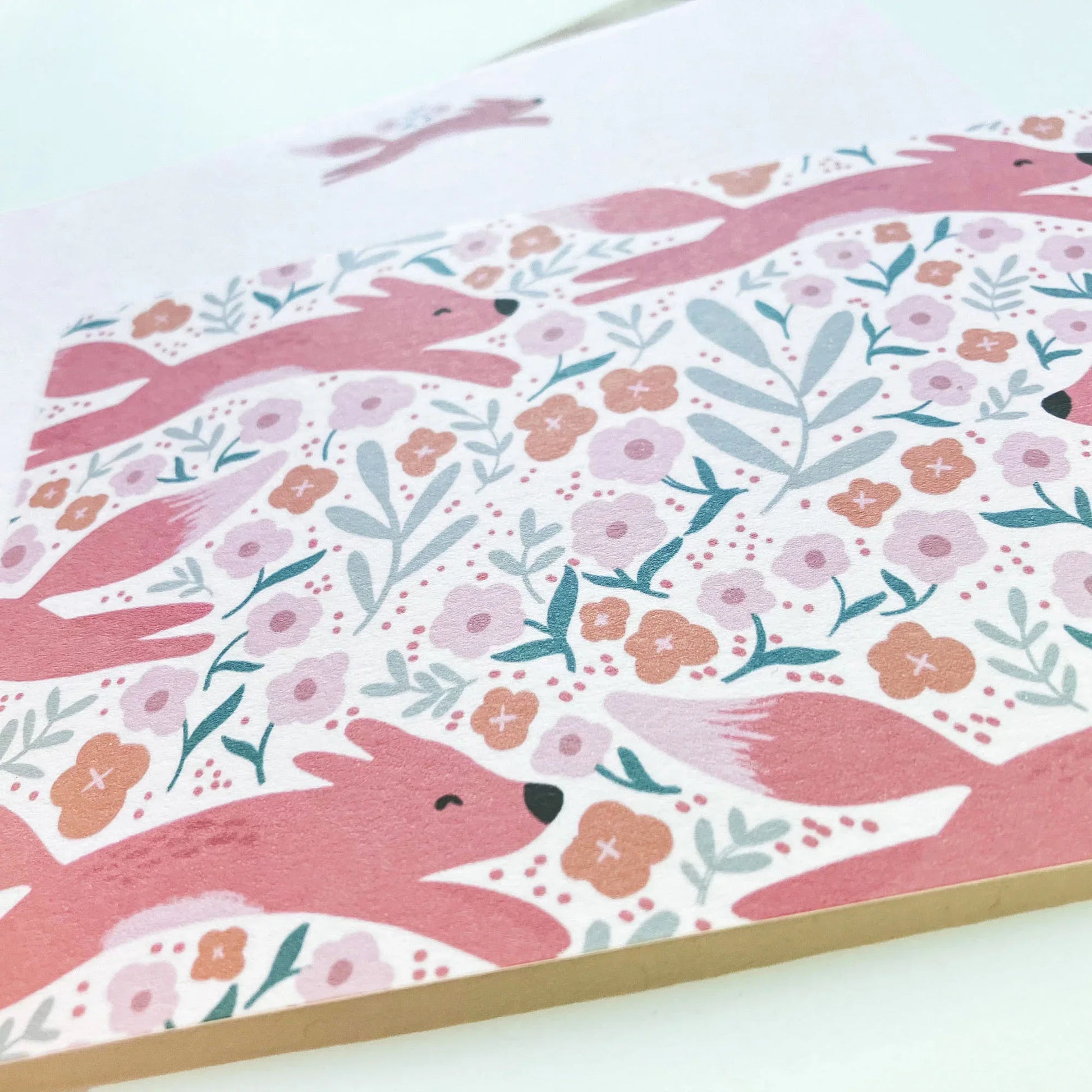 Running Foxes Personalised Thank You Note Cards - Patterns&Doodles