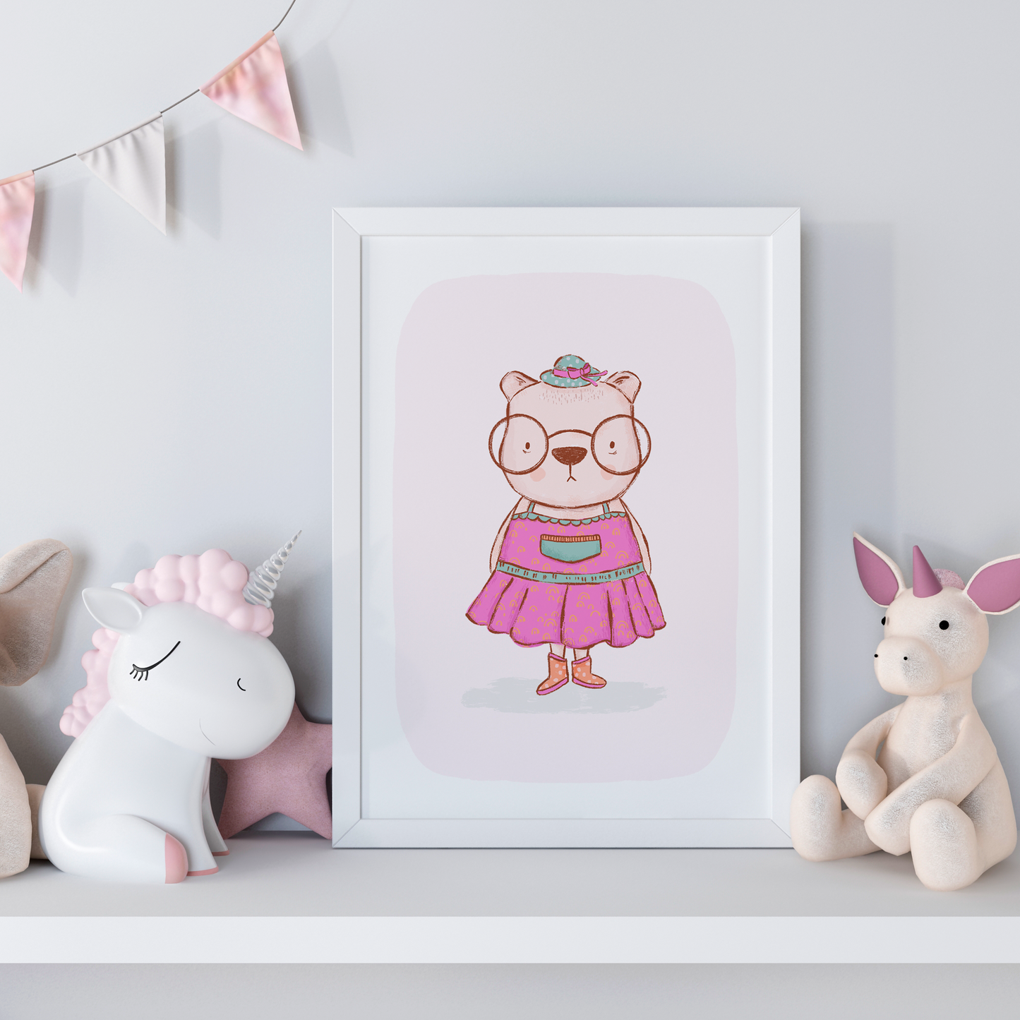 Set of 2 Cute Nursery Prints - Bella and Millicent