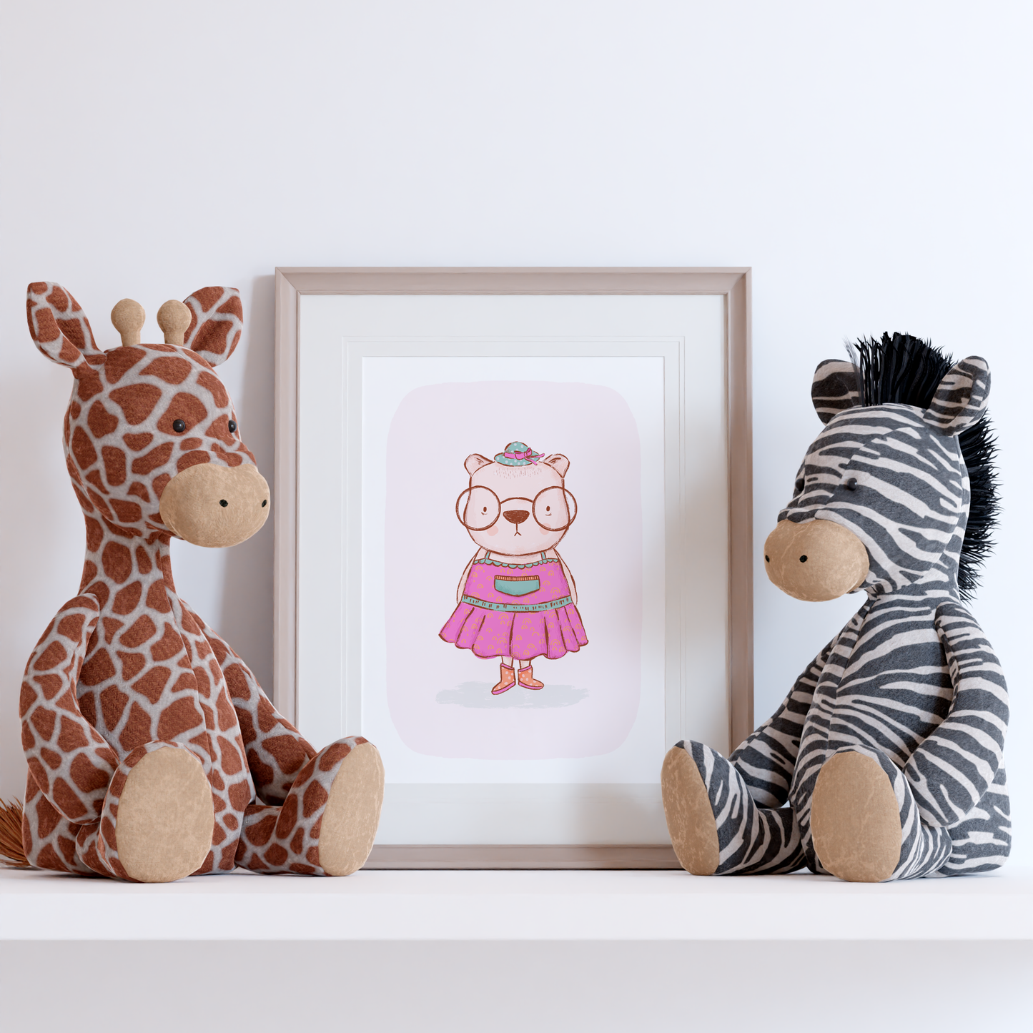 Millicent The Clever Bear Nursery Print