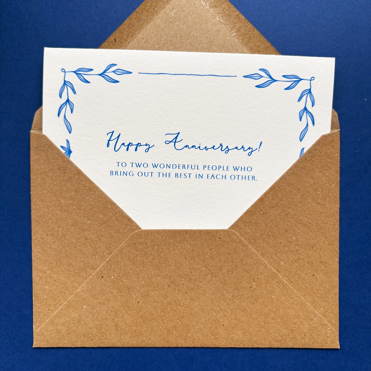 Happy Anniversary Card: Hand-drawn Luxury Card With Message