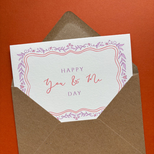 Wedding Anniversary Card - Happy You & Me Day