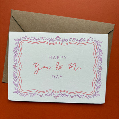 Wedding Anniversary Card - Happy You & Me Day