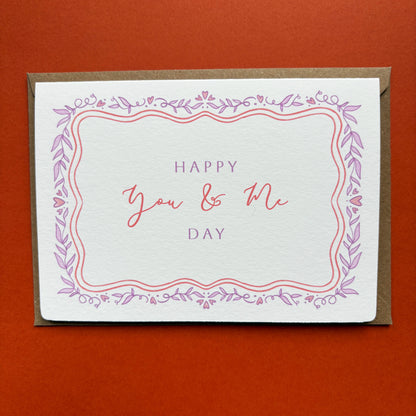 Wedding Anniversary Card - Happy You & Me Day