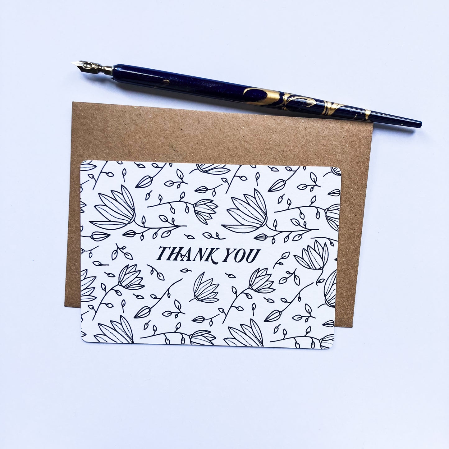 Thank You Illustrated Floral Notecard Set