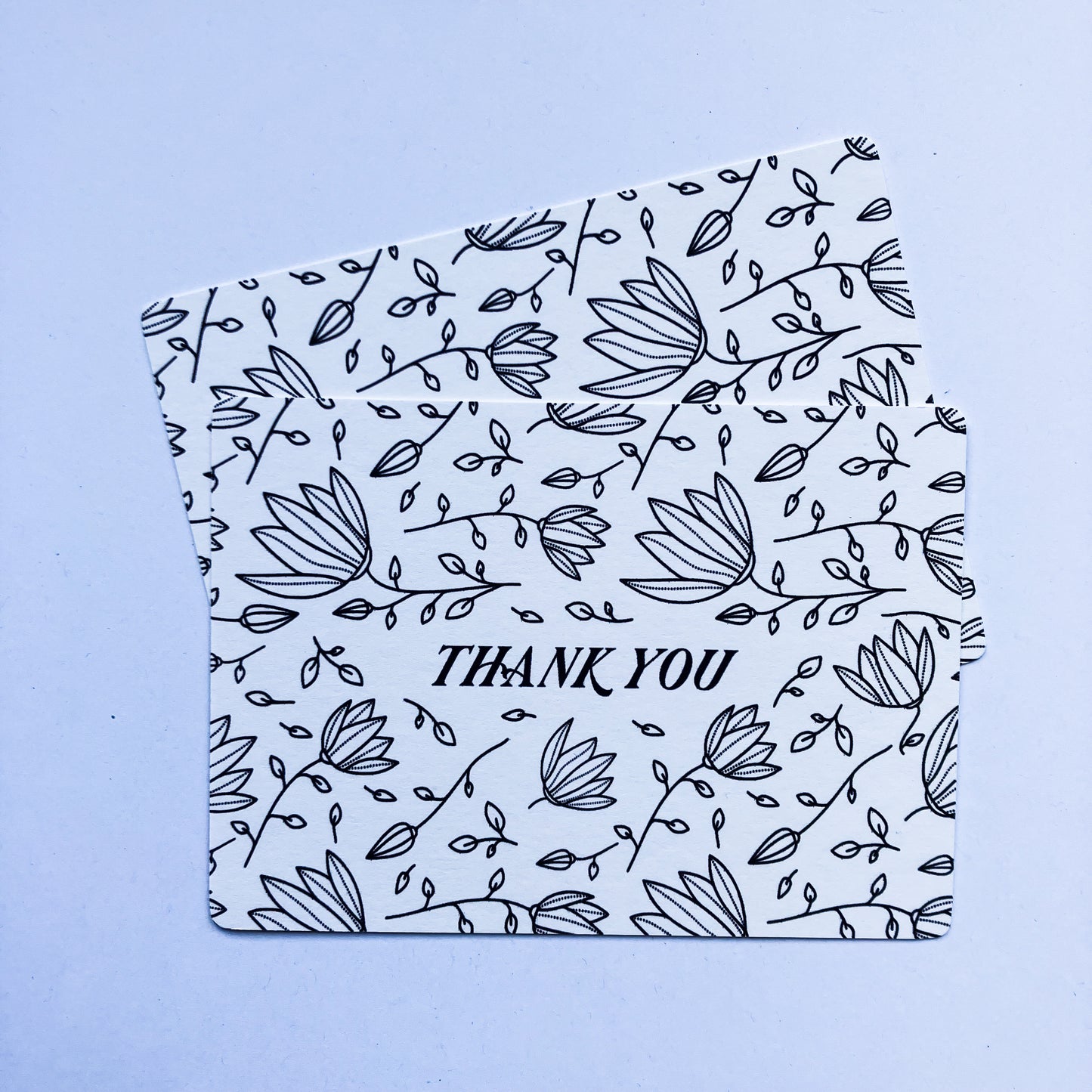 Thank You Illustrated Floral Notecard Set