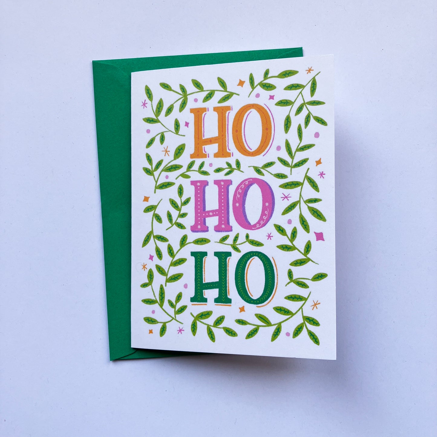 Ho Ho Ho Christmas Greeting Card