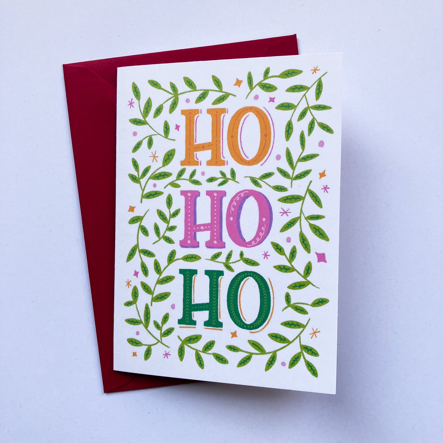 Ho Ho Ho Christmas Greeting Card