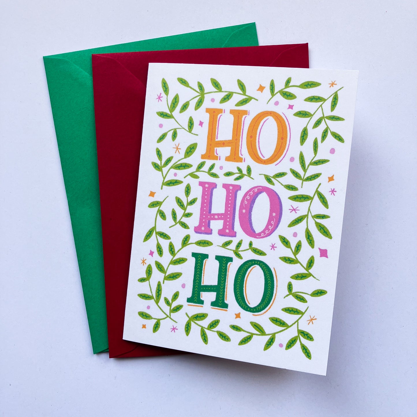 Ho Ho Ho Christmas Greeting Card