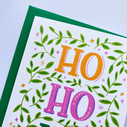 Ho Ho Ho Christmas Greeting Card