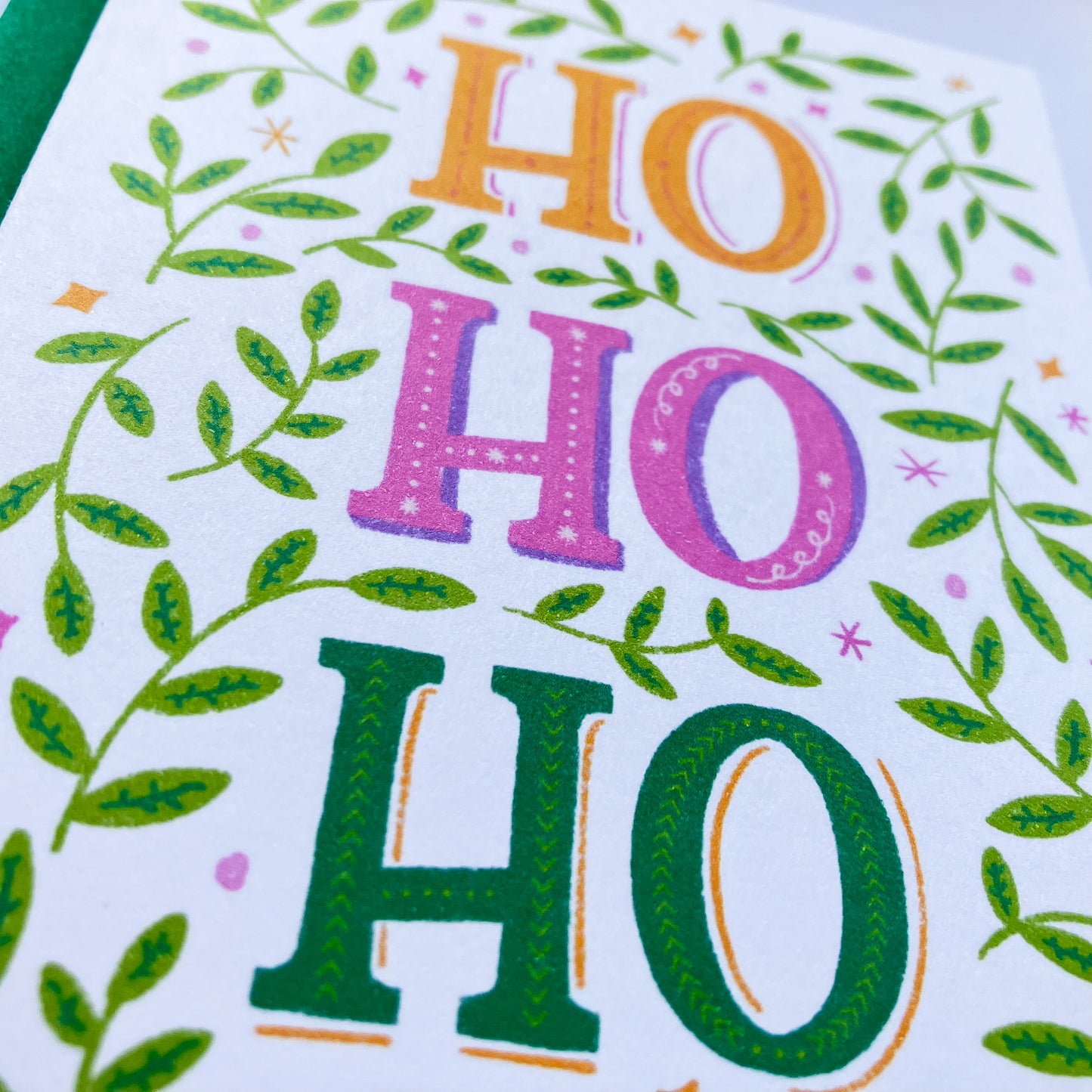 Ho Ho Ho Christmas Greeting Card