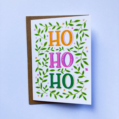 Ho Ho Ho Christmas Greeting Card