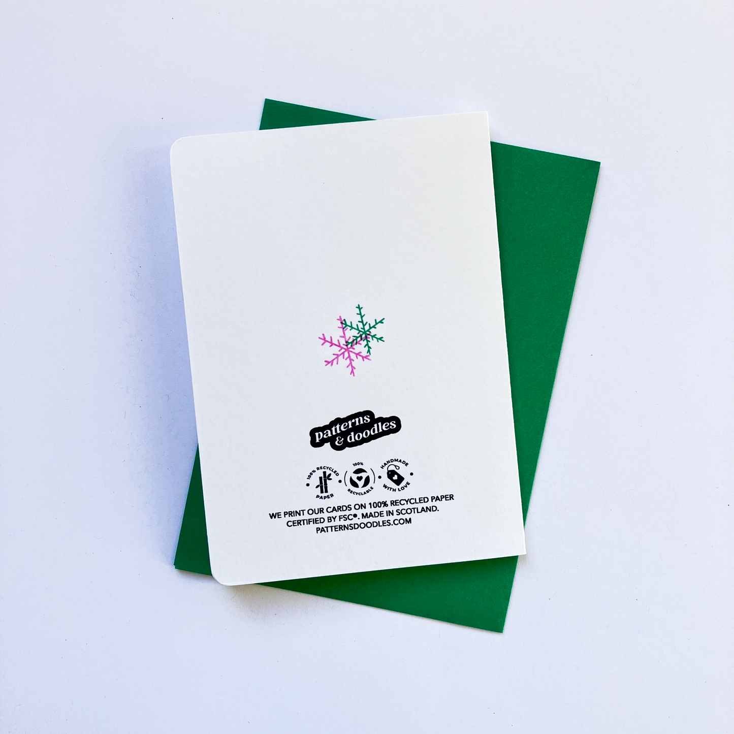 Risograph Christmas Card - Bright, Joyful Christmas - Single or Set