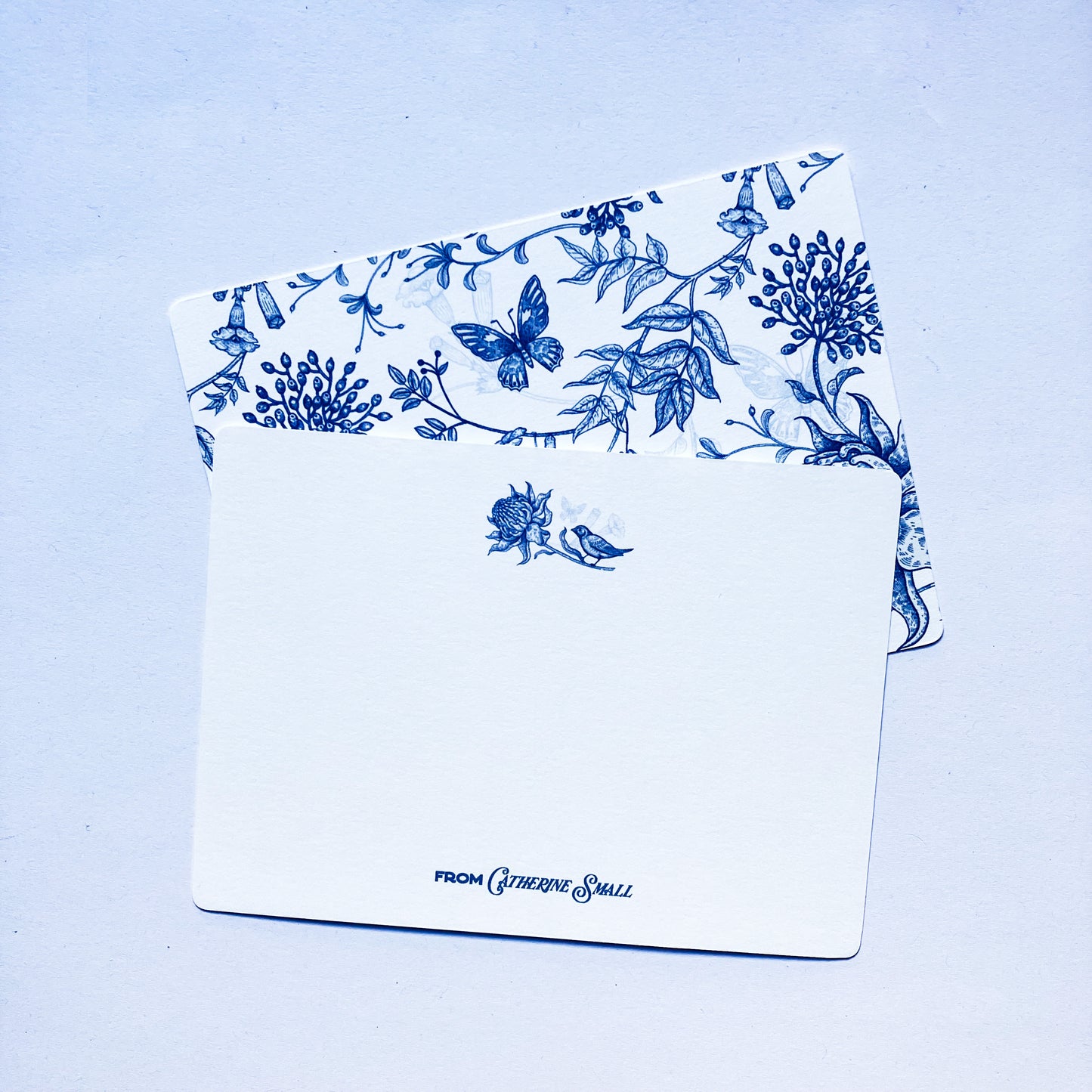 Botanical Personalised Note Cards Set