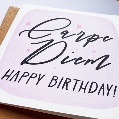 Personalised Birthday Card - Carpe Diem