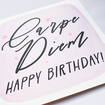 Personalised Birthday Card - Carpe Diem