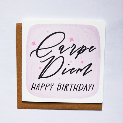 Personalised Birthday Card - Carpe Diem