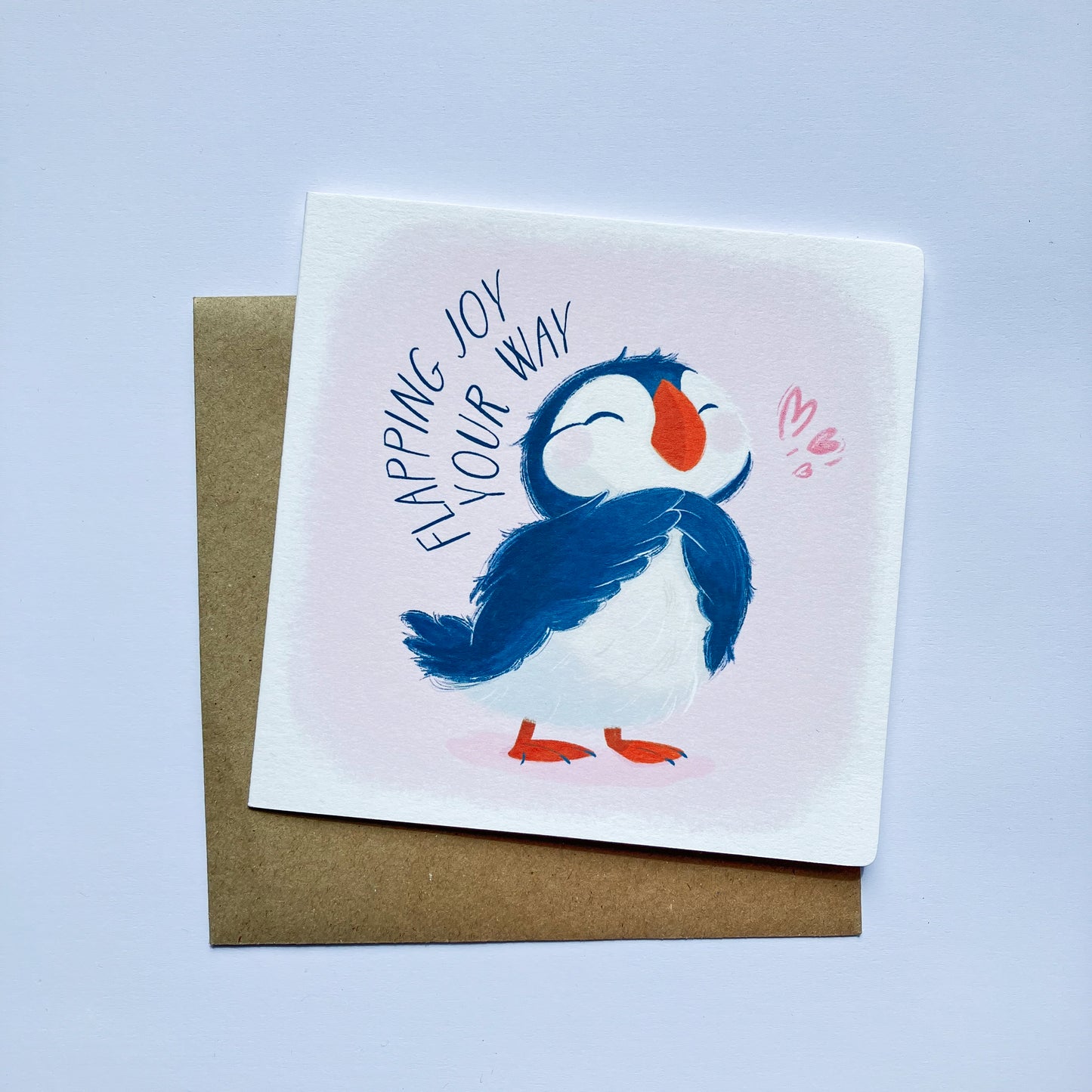 Flapping Joy Baby Puffin Birthday Card