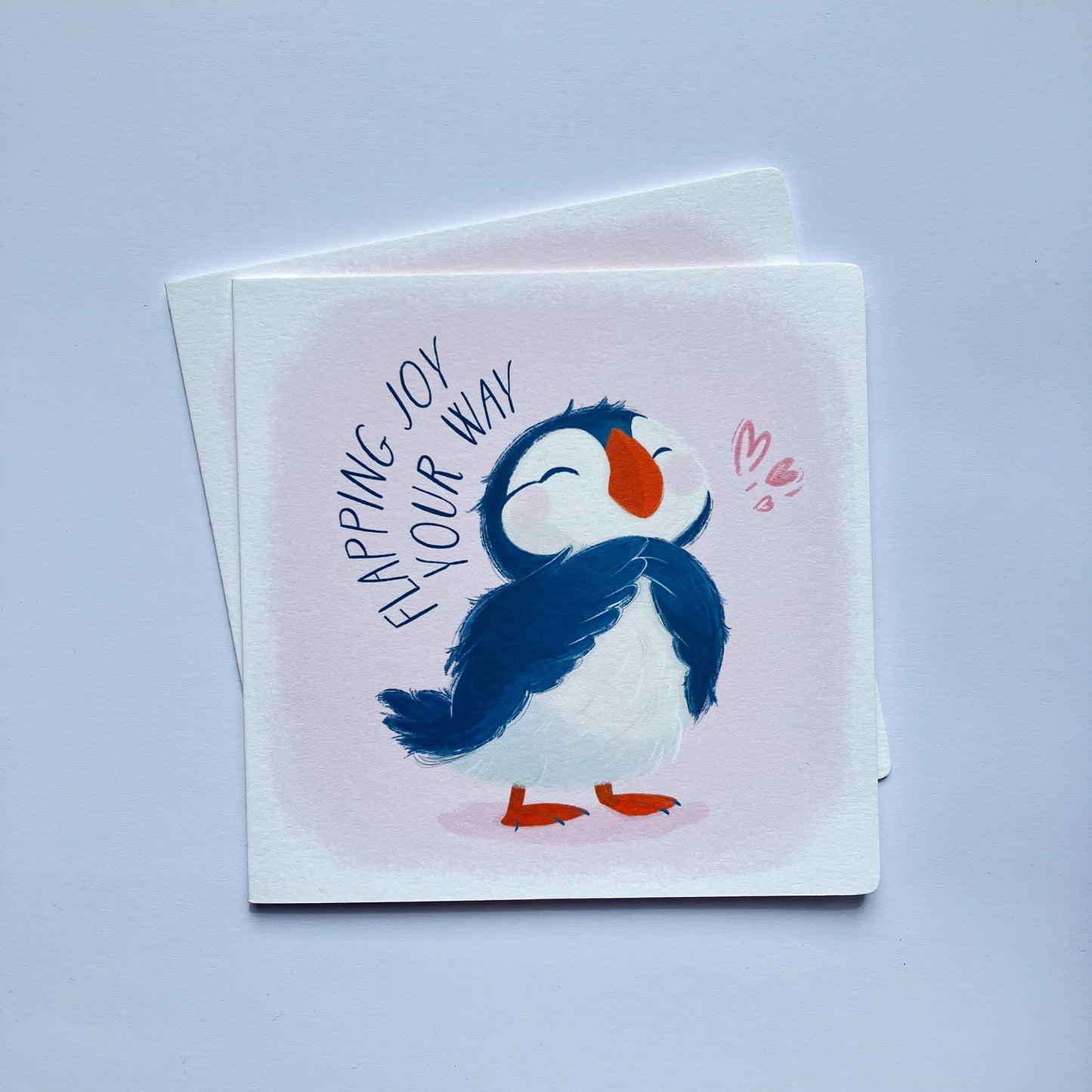 Flapping Joy Baby Puffin Birthday Card