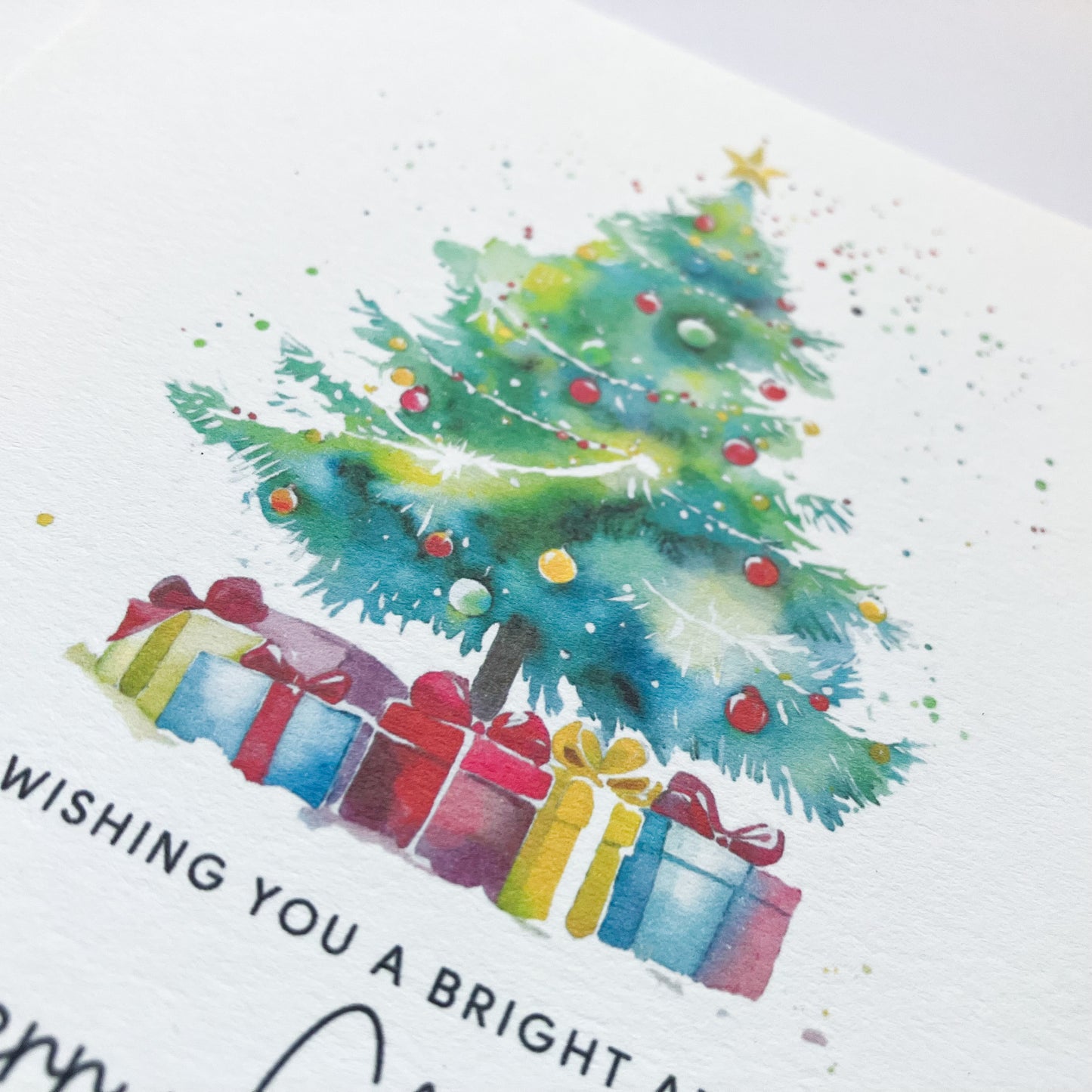 Watercolour Christmas Tree Card Pack