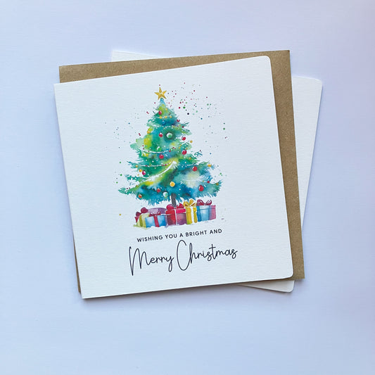 Watercolour Christmas Tree Card Pack