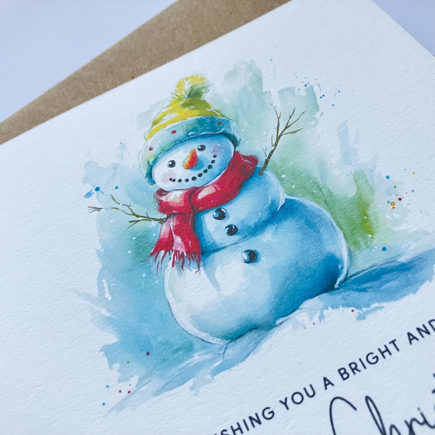 Watercolour Snowman Christmas Card Pack