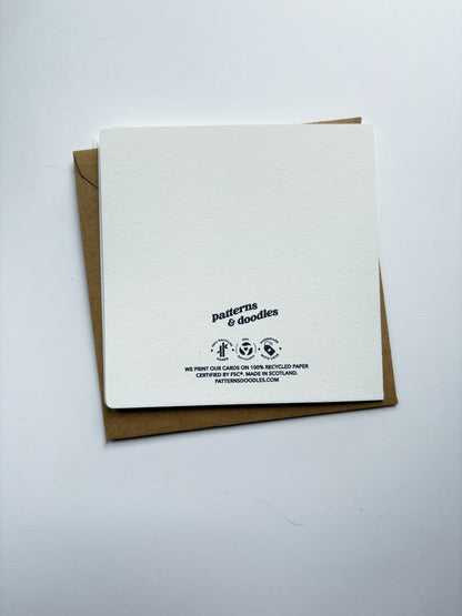 Personalised Luxury Christmas card - Handmade card for mum and dad with whimsical watercolour illustrations