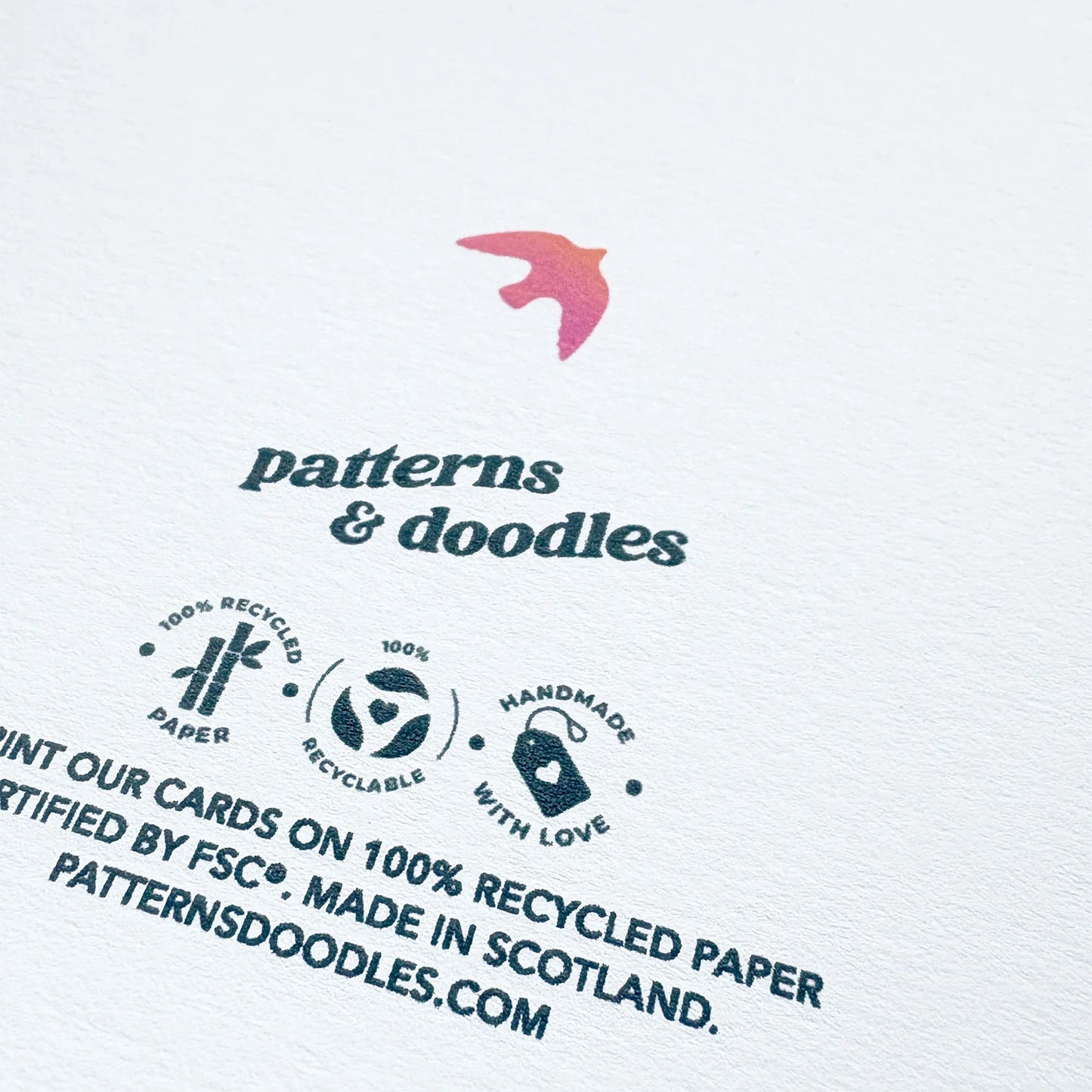 Hand-drawn Birthday Card for Her: Pretty Foliage and Birds - Patterns&Doodles