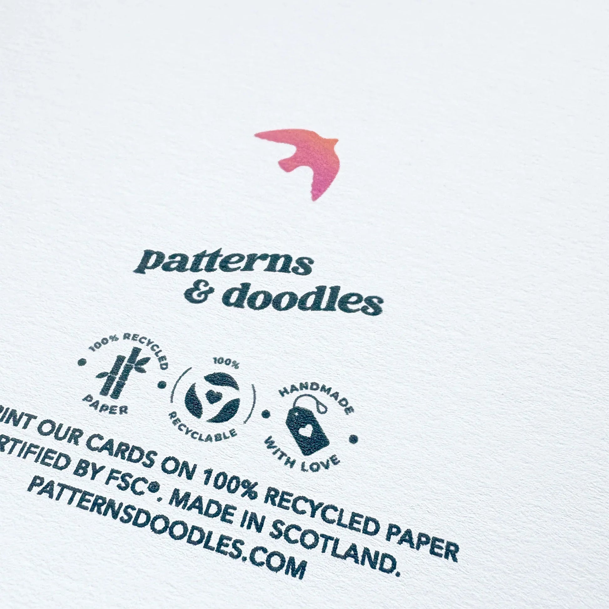 Hand-drawn Birthday Card for Her: Pretty Foliage and Birds - Patterns&Doodles