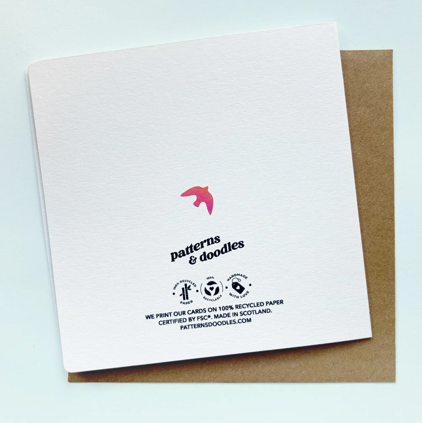 Hand-drawn Birthday Card for Her: Pretty Foliage and Birds - Patterns&Doodles