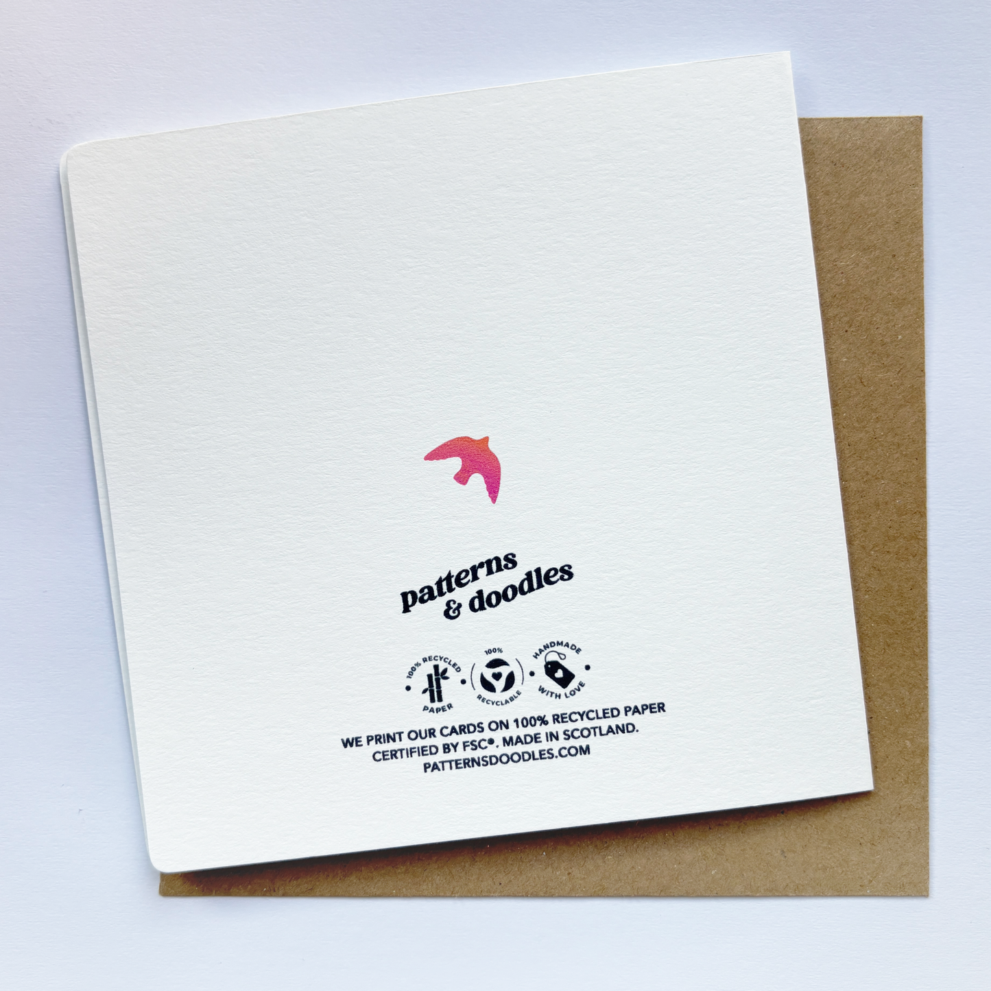 Hand-drawn Birthday Card for Her: Pretty Foliage and Birds