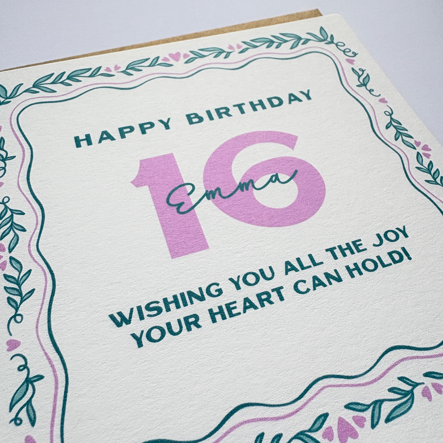 Personalised 16th Birthday Card