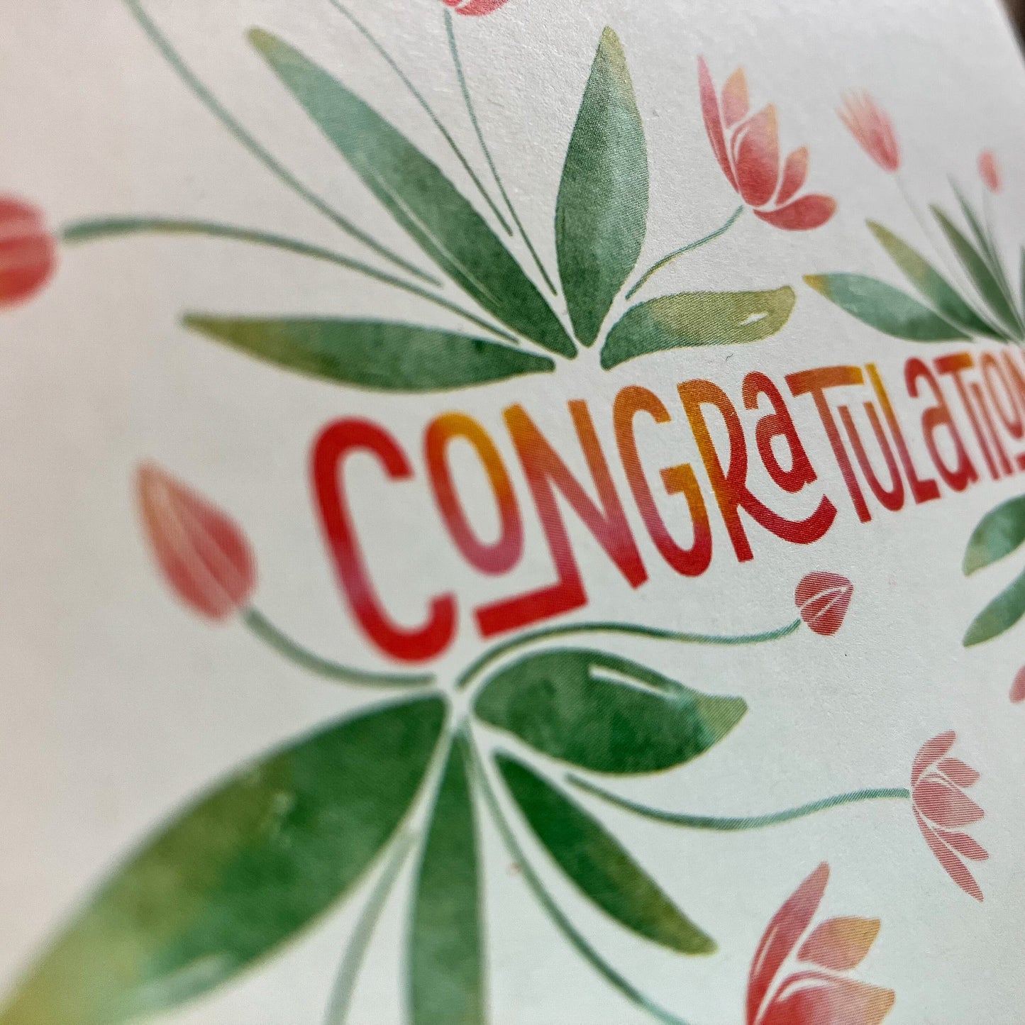 Watercolour Congratulations Greeting Card