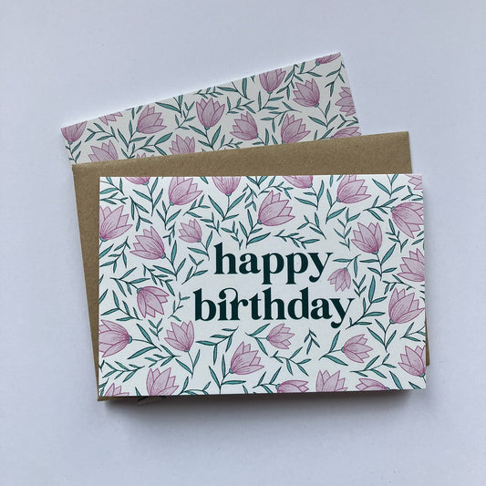 Birthday In Pink Greeting Card