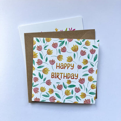 Patterned Birthday Greeting Card