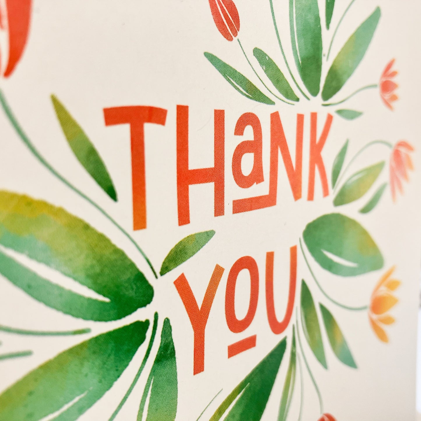 Watercolour Thank You Greeting Card