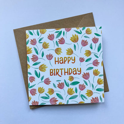 Patterned Birthday Greeting Card