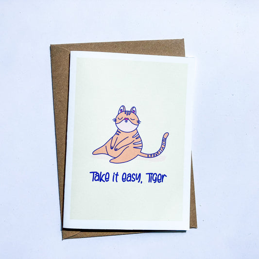 Cat lover greeting card, Funny cat illustration greeting card, Greeting card for a friend