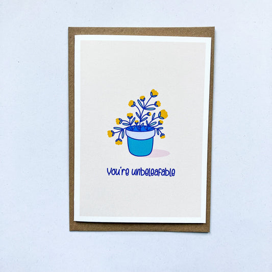 Plant lover greeting card, Cute greeting card for a friend, Funny greeting card for a plant lover